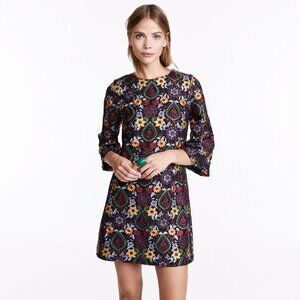 alice + olivia | Size 12 | Coley Bell Sleeve Floral Embroidered Mini Dress